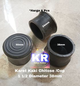 Karet Kaki Kursi Chitose /Cop 1 1/2 Inch Diameter 38mm Tutup Kaki Kursi Meja Rak Ranjang Lemari Besi Baja Ringan Harga 4 Pcs