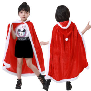 Fast Shipping Adult & Child Christmas Santa Claus Robes & Hooded Cloaks