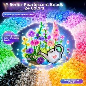 YUGUANG | Y Series Pearl Glow Fluorescent Jelly Colored Special Transparent Black & White Beads Supplement Pack