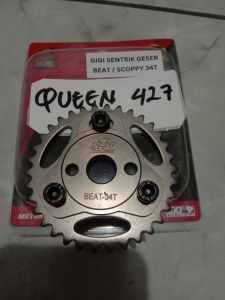 GIGI SINTRIK GESER/RACING BEAT 34T/GEAR SINTRIK TIMING ATAS/NOKEN AS HONDA BEAT KARBU SCOOPY SPACY 34T PRO 1 RACING