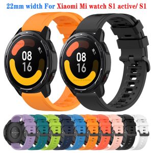 For Xiaomi Watch S1 Active Smart Watch Silicone Wrist Strap Sports Band For Xiaomi Watch S1 /Mi Watch Color 22mm Bracelet Correa