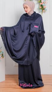 Nelula - Mukena Dewasa 2 in 1 Lasercut Jumbo Bahan Sutra Velvet Premium Mewah