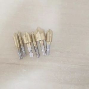 Mata Bor Countersink Lubang Sekrup Flute Chamfer Woodworking HSS Set 6pcs
