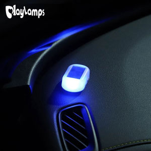 Solar Powered Simulated Alarm Car Fake Security Light LED Flashing Imitation Wireless Warning Anti-Theft Caution Lamp