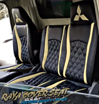 Bungkus jok mobil Truk canter turbo dengan logo mitsubishi gratis sarung stir