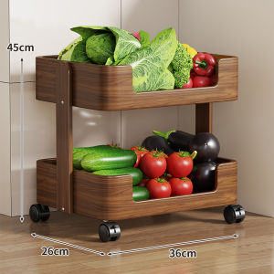 Ljxz | Solid Wood Kitchen Vegetable Storage Rack