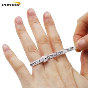 PHYHOO Plastic UK US EU JP HK Size Ring Size Measuring Tools Finger Gauge Ring Sizer Belt Measurement Tool Jewelry Accessories