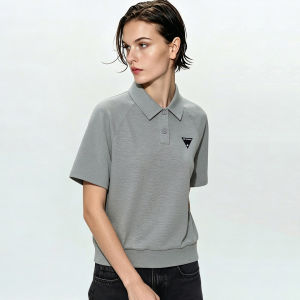 AMII | POLO Collar Contrast Embroidery T-Shirt