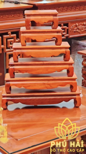 Đế Gỗ Hình Chữ Nhật Kê Khung Ảnh  Đôn Dài Kê tượng đồ phong thủy - Gỗ Hương Đá Nhiều Size HCM