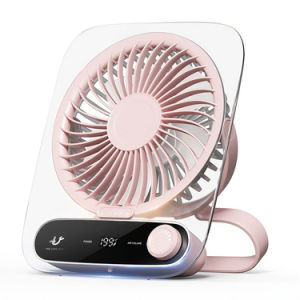 199 Speeds Desktop Fan 3000mAh LED Display Quiet Powerful Warm Light 180° Airflow Wall Mount Aroma Box Ultra Slim Fan