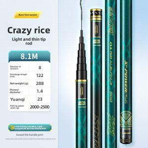 TRY&V | Ultra-Light Super-Hard Long-Section Hand Fishing Rod Blackfield Carp Fishing Pole Marine Boat Shore Rock Pile Ultra-Light Handheld Rod