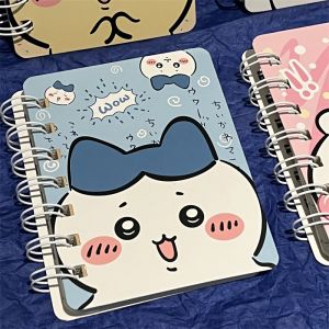 Chiikawa | Chiikawa Kawaii Cartoon Spiral Notebook with Stickers Cute Student Diary Journal Planner Stationery Gift for Kids Girls