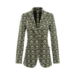 Autumn Winter Vintage Commuter Jacquard Straight Blazer