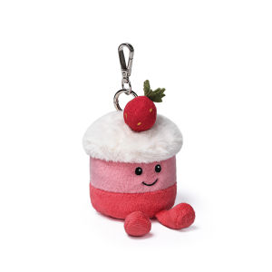 McHugs Strawberry Cake Keychain Plush Doll Bag Decoration Couple Dolls Birthday Gift Soft PP Cotton Stuffed Toy Universal Gender