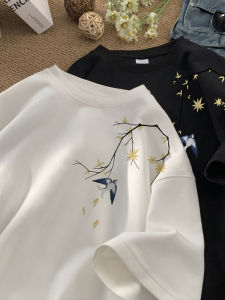 New Chinese Style Cotton Short Sleeve T-Shirt Mens Summer Fashion Brand Loose round Neck Half Sleeve Big Size Casual Tee