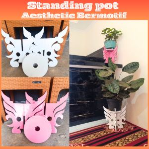 READY STANDING POT KEKINIAN / Tempat Pas Bunga Dekorasi Sudut Ruang Tamu Hiasan Studio foto