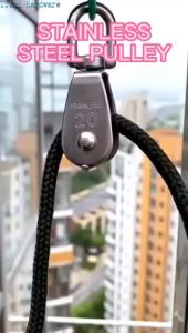 304 Stainless Steel Pulley M15 M20 M32 Single Wheel Swivel Lifting Rope Pulley Set Bearing Lifting Wheel Tools For Hanging Weight Things To Lighten Load Single Wheel Swivel Pulley Heavy Duty Lifting Rope Pulley Equipment Roller Lifting