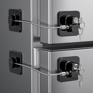 Baby Safety Refrigerator Lock with Keys Infant Security Cabinet Locks Sliding Closet Door Locks Baby Security Protection