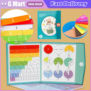 Children Magnetic Fraction Learning Math Toys Wooden Fraction Book Set Kids Arithmetic Learning Educational Toys Teaching Aids