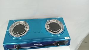 Chefone Double Stainless Steel Gas Stove UF-GS1010/1012/1313/1515/1616SS/IRC155 Easy Clean Dapur Gas Murah Tahan Lasak
