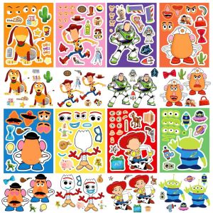Disney | 8/16 Brand New Cartoon Stickers DIY Puzzle Decal Game Puzzle Educational Water Cup Luggage Sticker Toy Gift