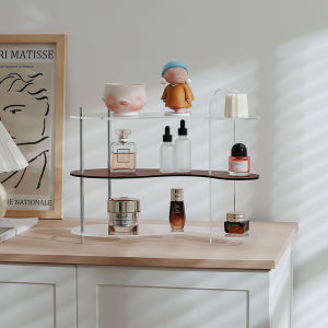 ชั้นวางของอะคริลิกสำหรับจัดระเบียบชั้นวางเครื่องดื่มในห้องนั่งเล่น ชั้นวางเครื่องปรุงแต่งกลิ่น ชั้นวางของสำหรับจัดระเบียบ