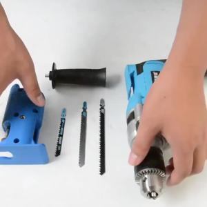 Portable Reciprocating Saw Adapter Electric Drill Modified Electric JigSaw Power Tool Wood Cutter Machine Attachment with Blades