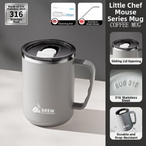 XIAOCHUSHU | Stainless Steel 316 Travel Mug with Lid and Spoon