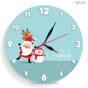 Jam Dinding Desain Unik: Souvenir Hadiah Natal & Tahun Baru