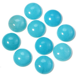 5-10pcs 4/6/8/10/12/16/20/25mm Blue White Jade Cabochons Round Natural Stone Cabochon For Jewelry Making DIY Necklace Pendant