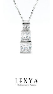 LENYA จี้ CZ DiamondLike เสริมลุคสวยเก๋ได้ทุกงาน ขนาด 6.5 มิล ตัวเรือนเงินแท้925 ชุบทองคำขาว