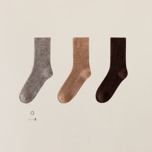 MiiOW | Thickened Woolen Fleece Womens Mid-calf Socks Winter Warm Sleep Floor Socks Towel Bottom Home Comfortable Long Socks
