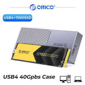 USB4 ORICO 40Gbps ตู้ SSD Thunderbolt 4/3เข้ากันได้2800MB/S เคสอลูมิเนียมครีบโลหะระบายความร้อนด้วยเมกะไบต์/วินาที7000 SSD NVME