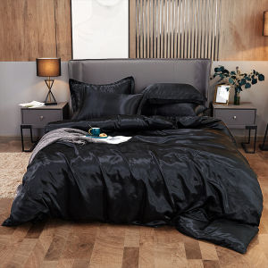 MILLZA Satin Silk Duvet Cover with Zipper Smooth Hypoallergenic Luxury Silky Quilt Cover Only