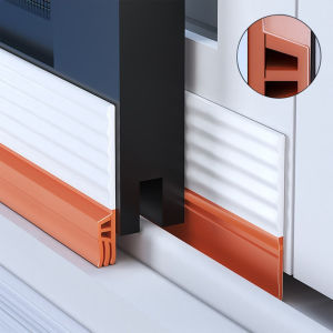 TPE Sliding Window Seal Strip Self Adhesive Triple Sound Insulation Windproof Anti-Cold Door Under Flexible Weatherstrip Gap