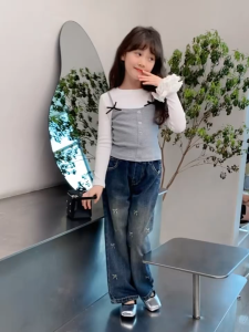 PRINCESS KESLI 2-15 Years Girl Long Sleeve Tshirt Kids Tops Baju Budak Perempuan Lengan Panjang Blouse Korean Style