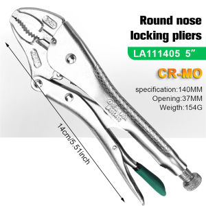 LAOA | LAOA Round Nose Locking Pliers Set 5/7/10 Inch CR-MO Steel Adjustable Clamp Pliers with Tail Screw for Gripping Welding