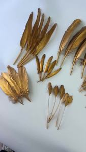 50Pcs Natural Turkey Feathers Gold & Silver 25-30cm Fluffy Loose Feather Plumes For Wedding Decor Handmade Fashion Accessories