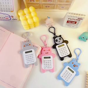 【Pharaoh🎀COD】Kalkulator Beruang Kecil yang Lucu Kalkulator Layar Tampilan Led Alat Tulis Portabel Kreatif