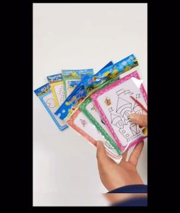 7E(SCH422）ชุดภาพระบายสี พร้อมสี และพู่กันระบายสี ชุดศิลปะ ภาพระบายสี ฝึกระบายสี