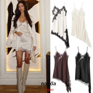 ชุดเดรสลูกไม้สำหรับงานปาร์ตี้คริสต์มาสและปีใหม่ของ KONDALA ชุดเดรสคอวีแบบสายเดี่ยวเปิดหลังความยาวปานกลาง แฟชั่นปี 2025 สไตล์ Y2K ชุดเดรสสำหรับออกงานกลางคืน