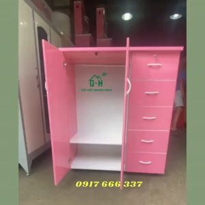 TỦ NHỰA QUẦN ÁO FULL HỒNG 2 CÁNH 5 NGĂN KÉO CHO BÉ CỰC XINH GIÁ RẺ - GIAO HỎA TỐC