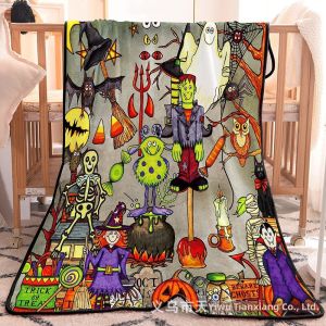 Halloween Movie Theme Customized Fleece Blanket