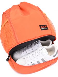 Basketball Bag Backpack Mens and Womens Outing Drawstring Bag Waterproof Gym Bag Large Capacity Pure Color Leisure Sports Bag