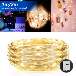 1M/2M LED Fairy Fairy String Lights Color Changing Fairy String Lights Battery Operated Christmas Light Starry Fairy Lights for Party Wedding Decoration