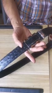Buckle-Belt Genuine Ostrich  Leather