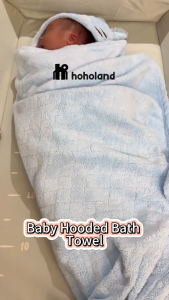 Hoholand Baby Hooded Bath Towel Newborn Bath Towel Soft and quick drying Towel for baby