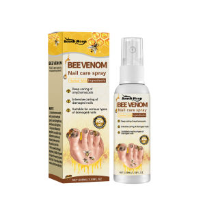 South Moon Bee Venom Nail Care Spray Nail Repair Essence Grey Nail Soft Nail Yellowing and Thickening Repair Liquid Healthy Toenails Nail Caring Product (100ml)