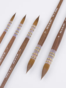 Master Class Watercolor Pen Pure Otter Hair round Head Painting Coloring Tool Walnut Wood Handle Kolinsky 108R Drawing Brush