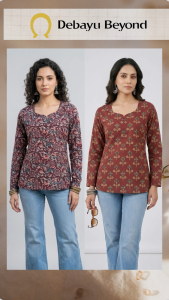 DEBAYU Nayo Cotton Short Kurti for Ladies Tunic Blouse Size S to XXL Malaysia
